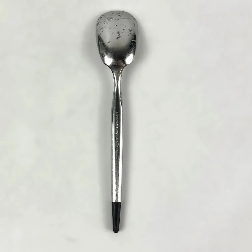 Vintage Japan Vasco Paradise POOR Stainless Steel Spoon Black Tip MCM